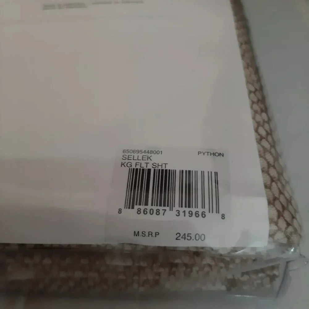 RALPH LAUREN SELLEK King Flat Sheet PYTHON Great Sands Collection MSRP$245 - Picture 6 of 8